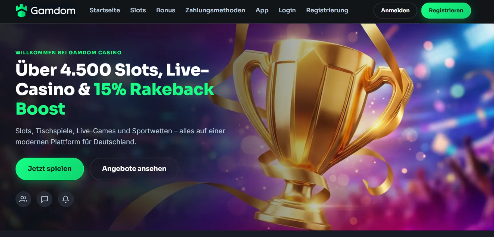 Gamdom casino screen