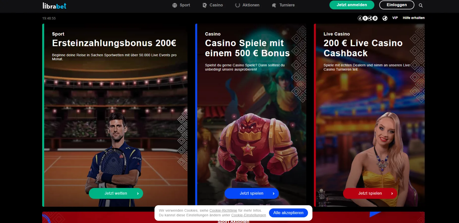 Librabet casino screen